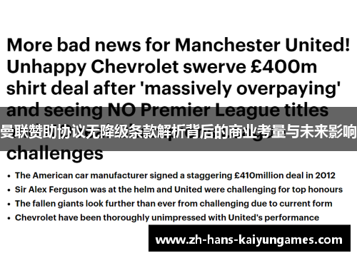 曼联赞助协议无降级条款解析背后的商业考量与未来影响